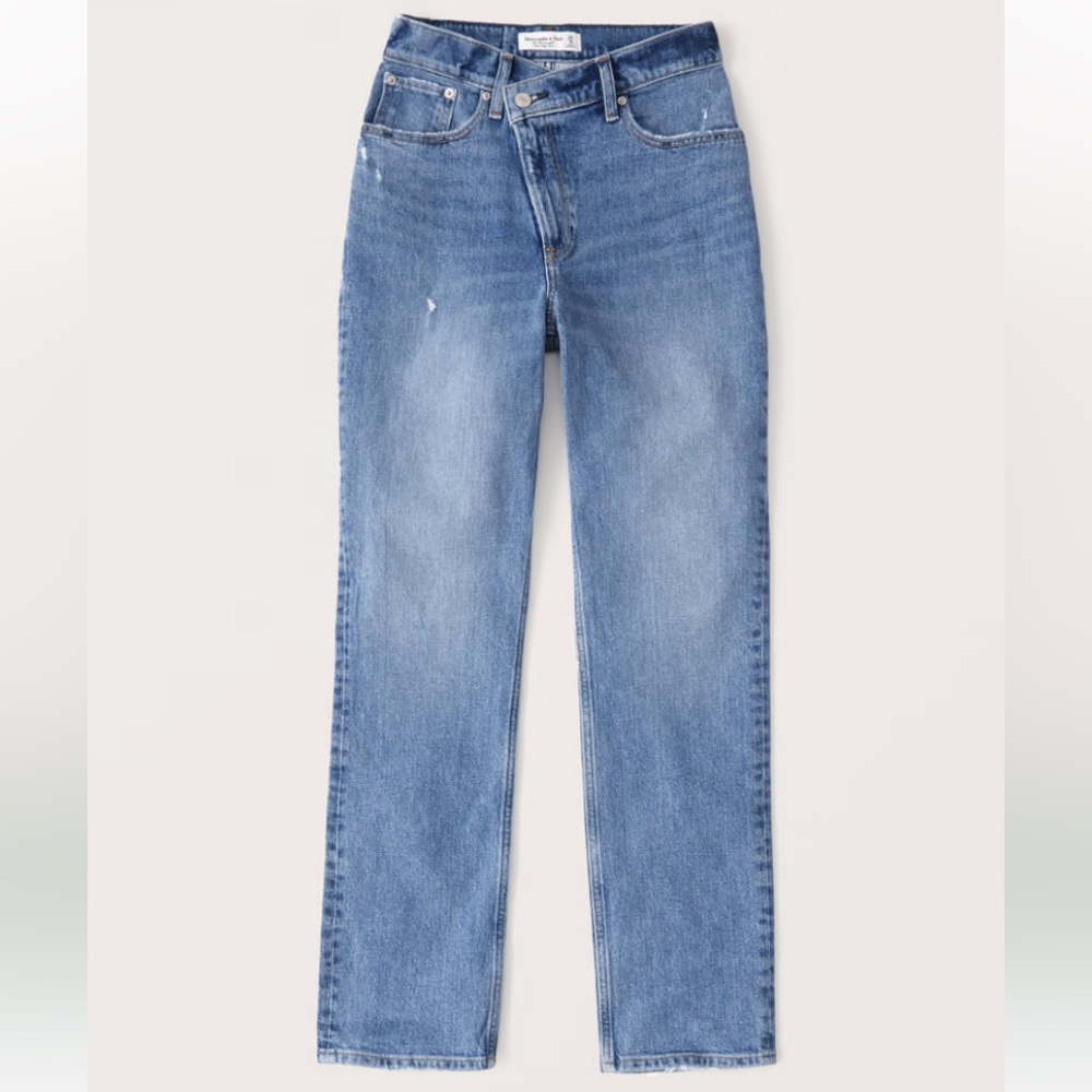Abercrombie & Fitch Light Blue Straight-Leg Jeans